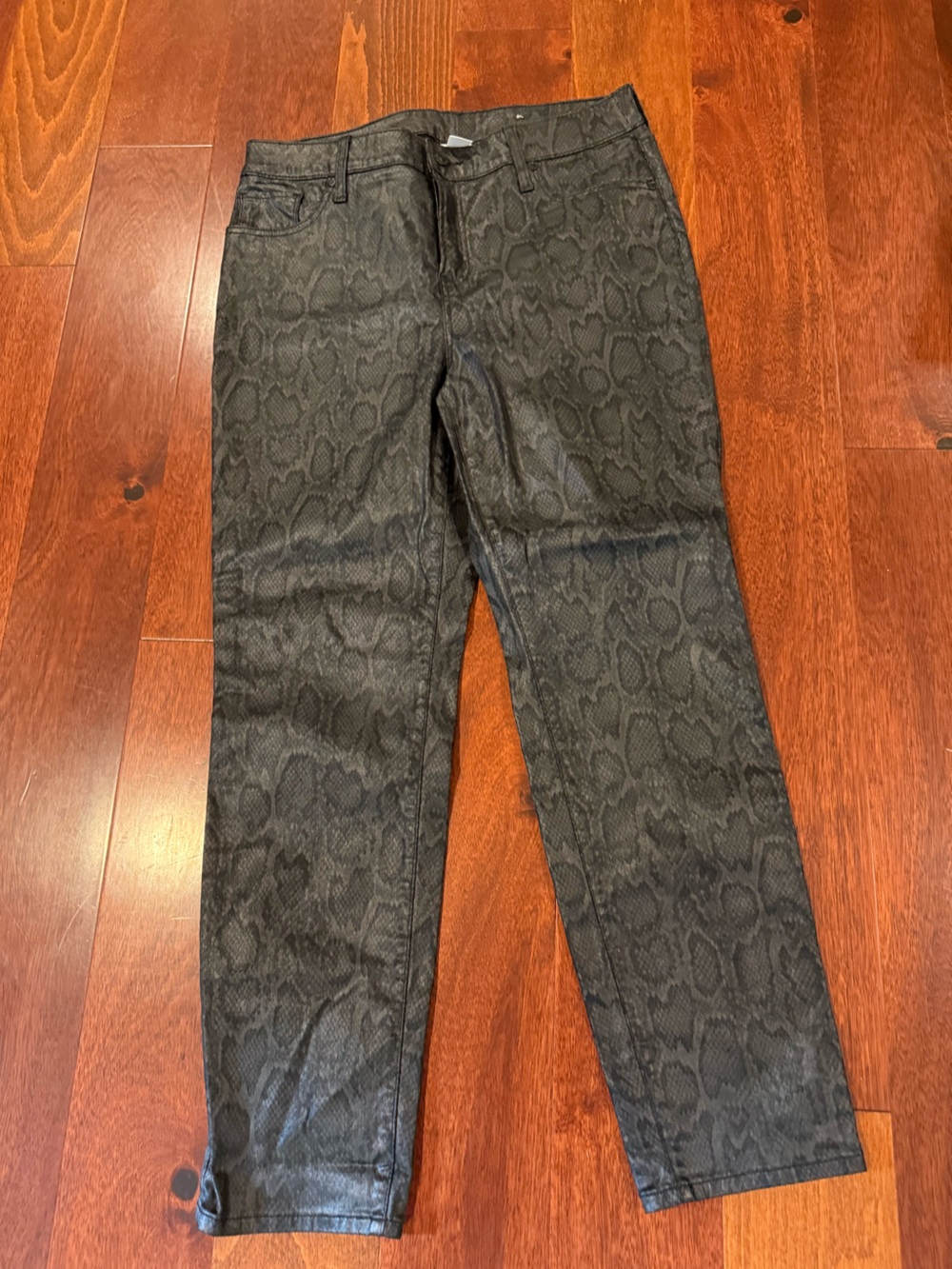 Chico's Black Snake-Print Pants